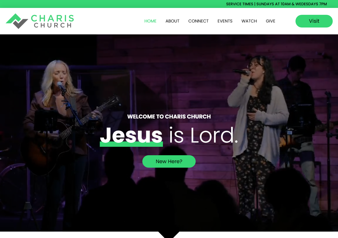 Charis Church website screenshot