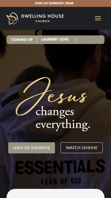 Dwelling House Church mobile view