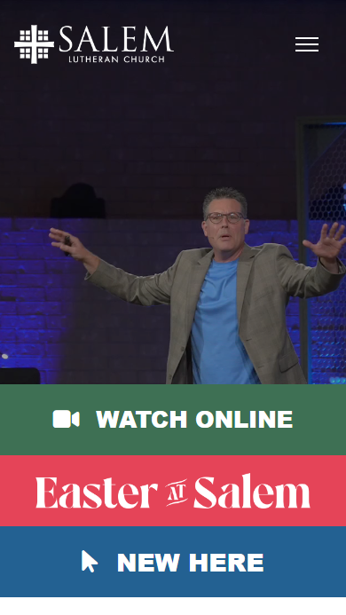 Salem Lutheran Church mobile view