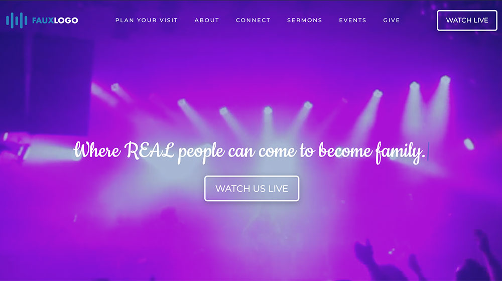 Edwards church website theme preview