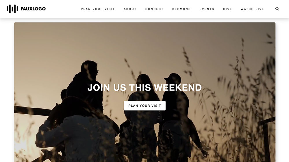 Hayford church website theme preview