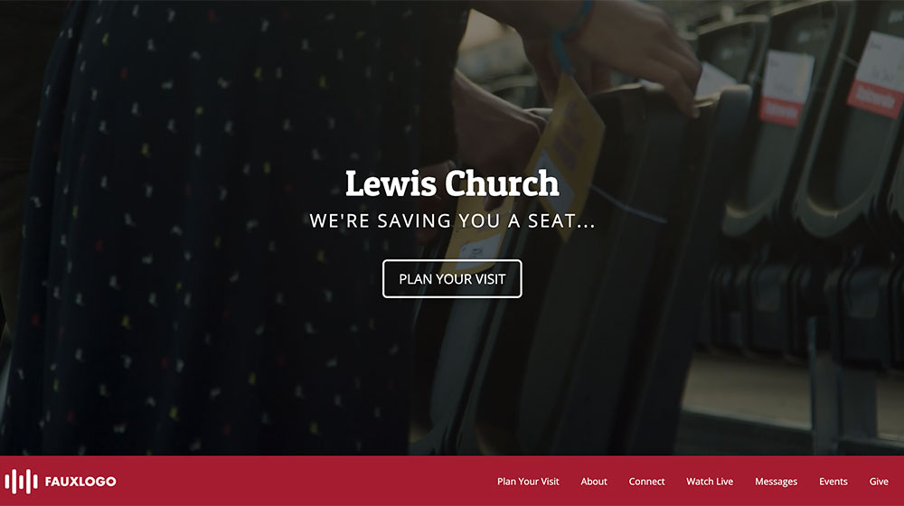 Lewis church website theme preview
