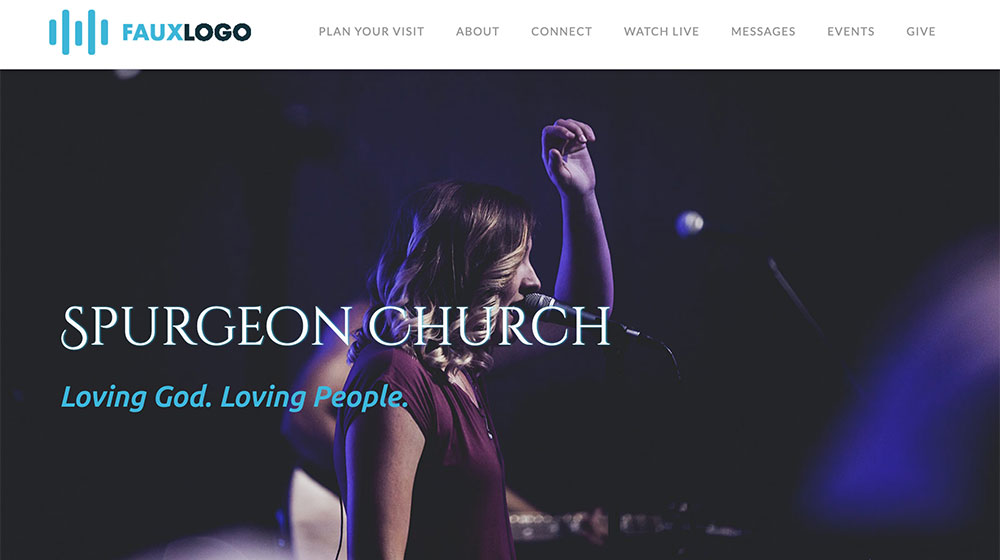 Spurgeon church website theme preview