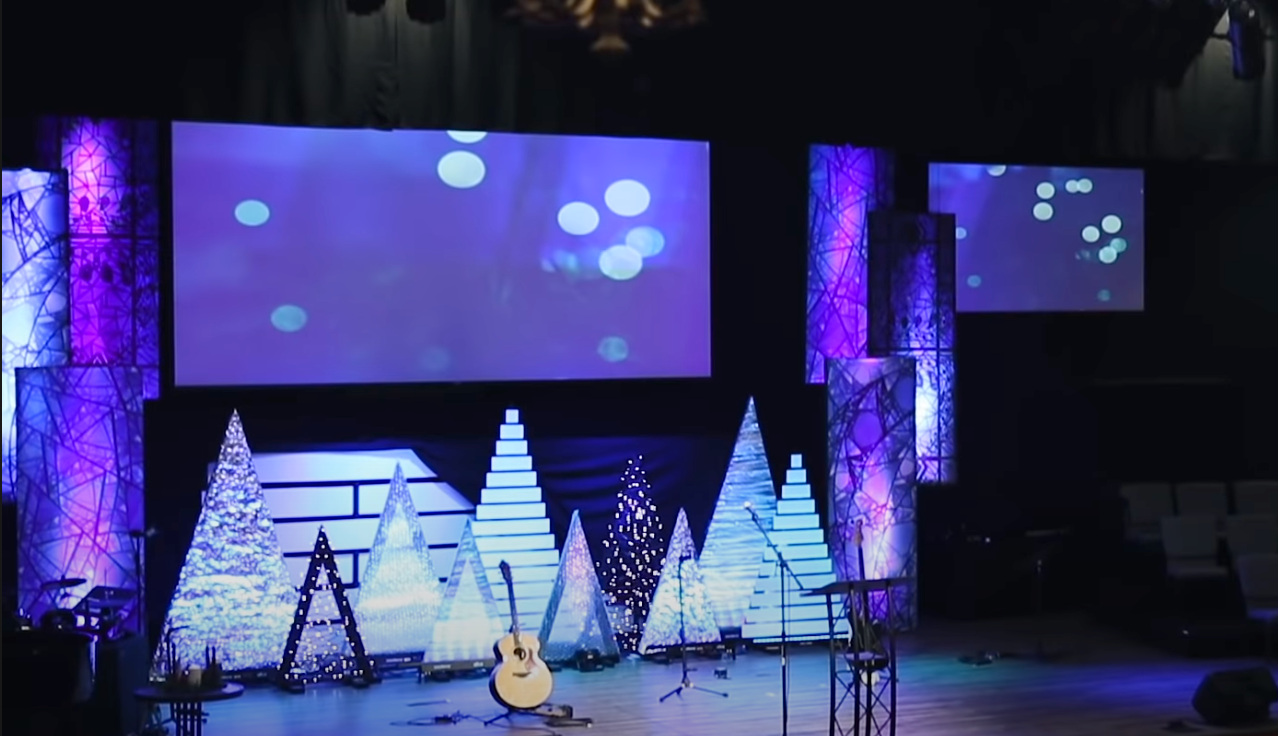 Christmas tree church stage designs