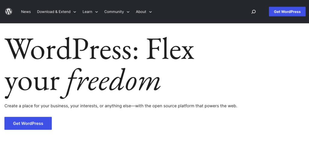 WordPress tops the list among other website builders