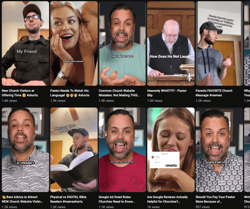 YouTube shorts strategy for churches