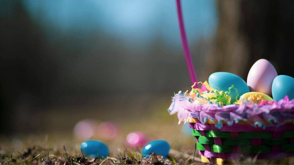 Easter egg hunt in April