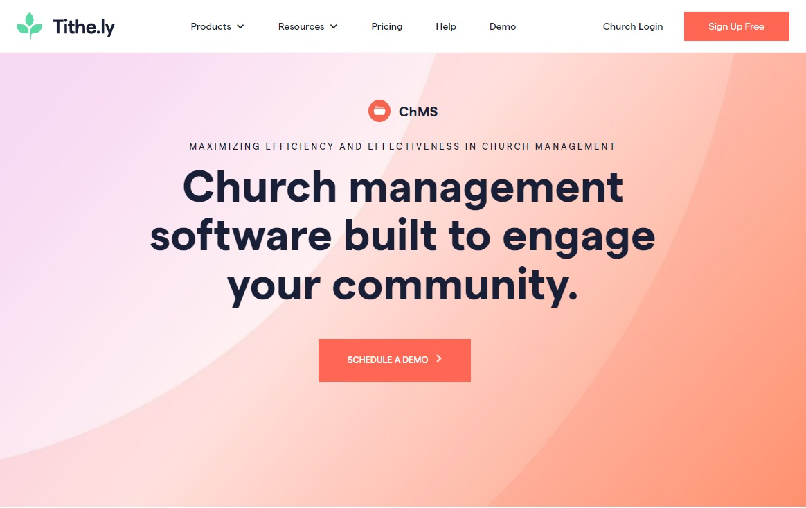 A computer screen with Tithe.ly's online giving features